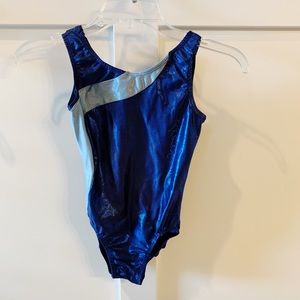 Girls Competitive Gymnastics Blue Leotard